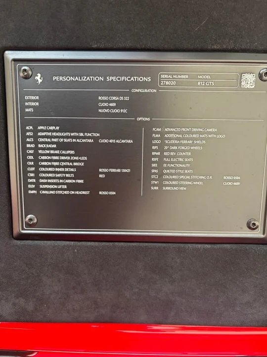 2022 Ferrari 812 GTS - Image 14 of 16