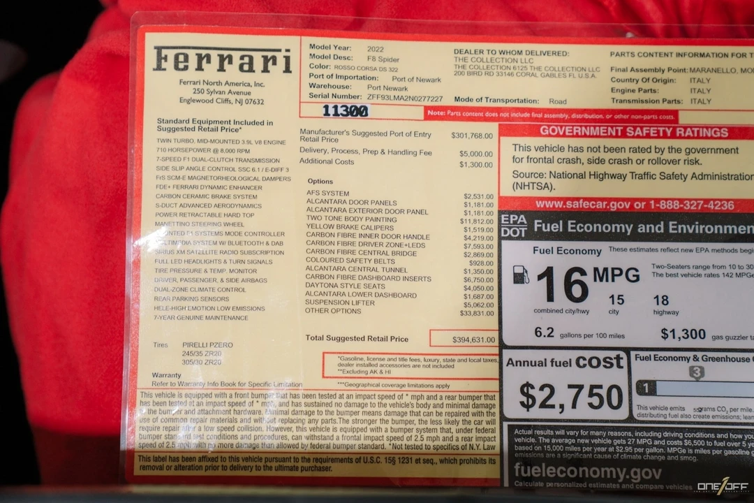 2022 Ferrari F8 Spider - Image 3 of 12