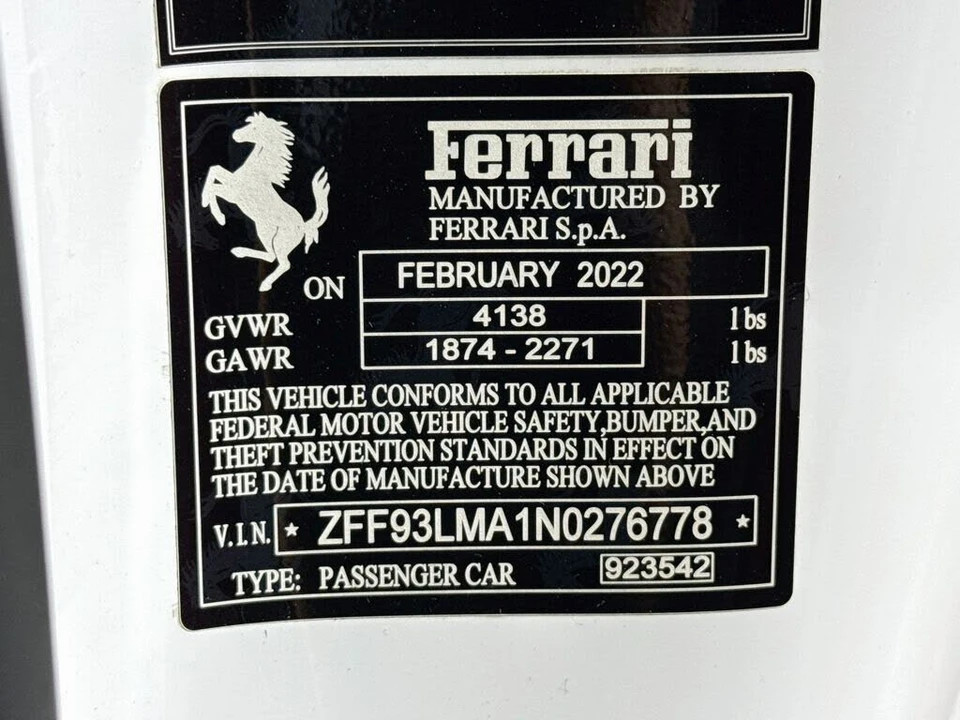 2022 Ferrari F8 Spider - Image 28 of 28