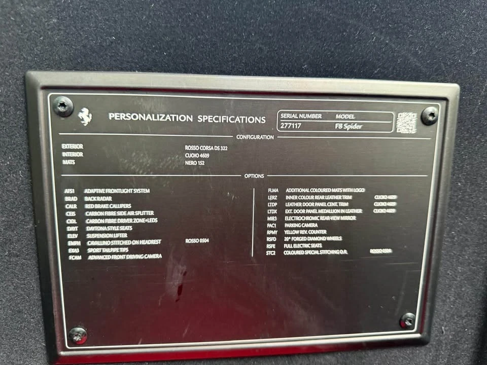2022 Ferrari F8 Spider - Image 4 of 6