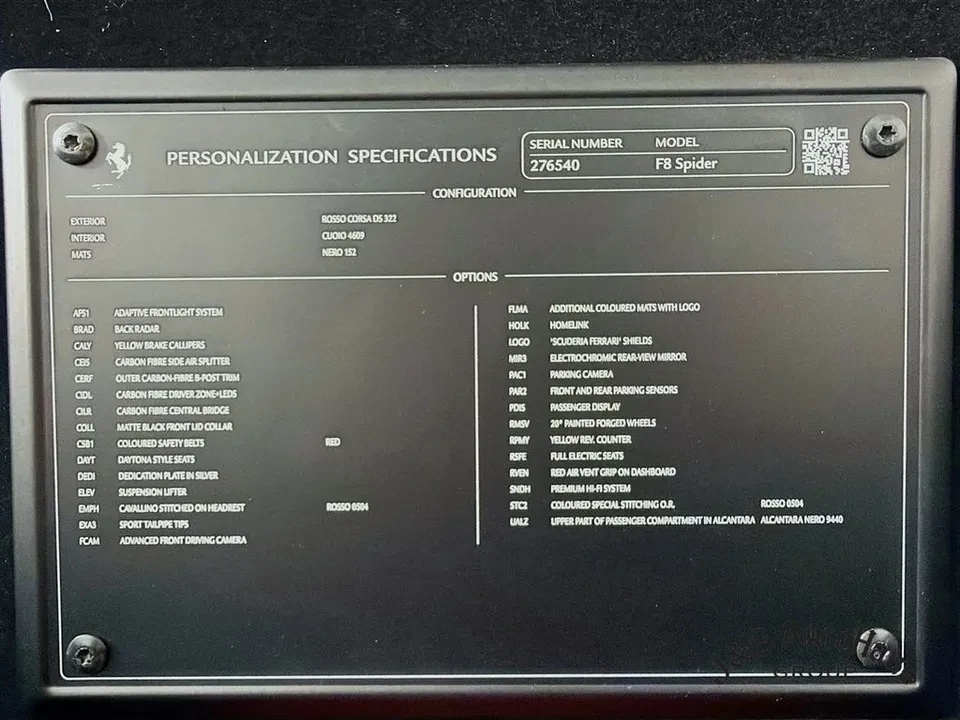 2022 Ferrari F8 Spider - Image 19 of 20