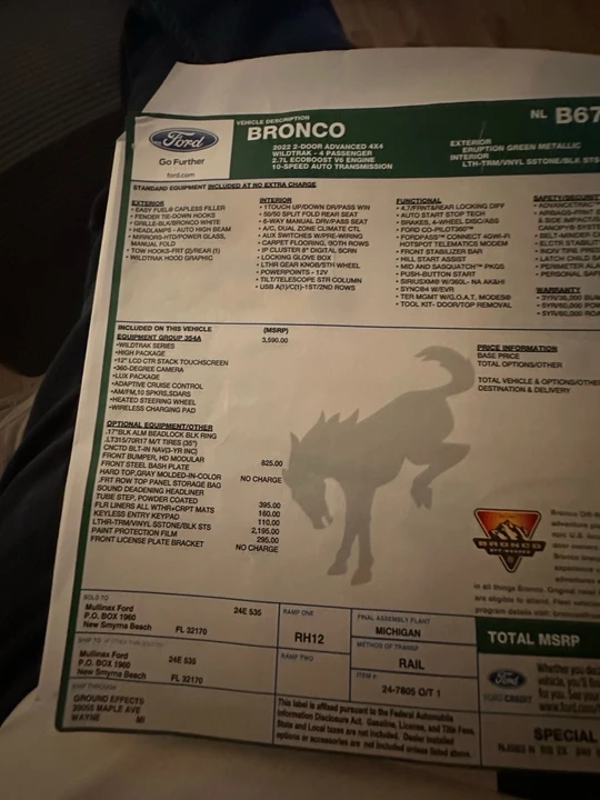 2022 Ford Bronco 6th Gen - Image 16 of 16