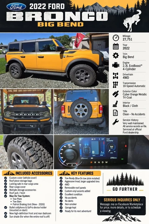 2022 Ford Bronco 6th Gen - Image 2 of 10
