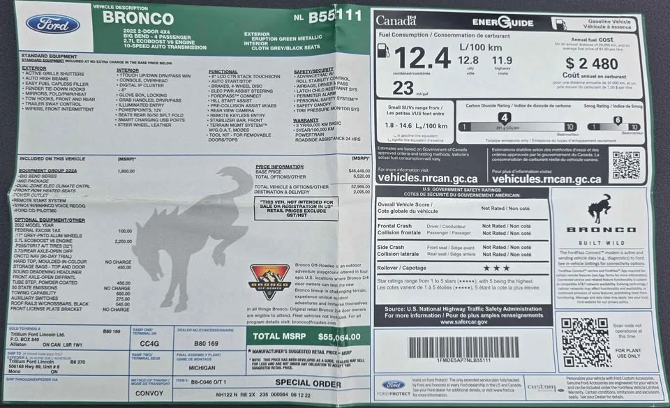 2022 Ford Bronco 6th Gen - Image 15 of 15