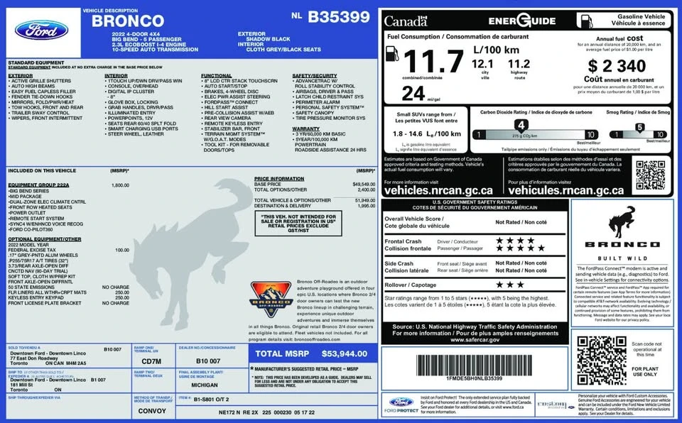 2022 Ford Bronco 6th Gen - Image 17 of 18