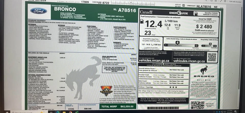 2022 Ford Bronco 6th Gen - Image 9 of 10