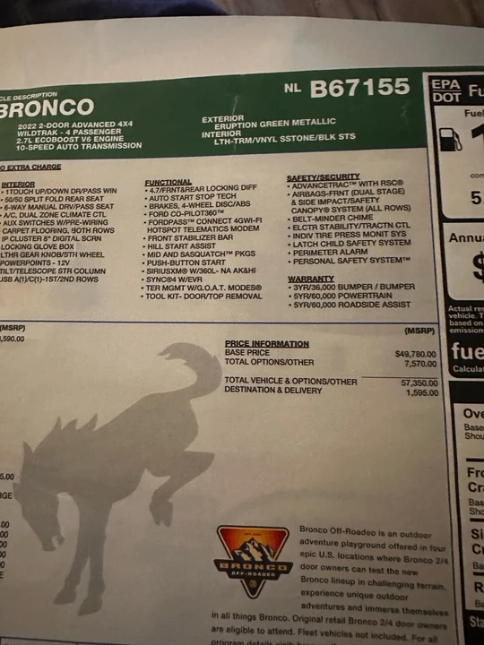 2022 Ford Bronco 6th Gen - Image 14 of 14
