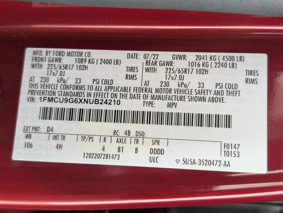 2022 Ford Escape - Image 10 of 12