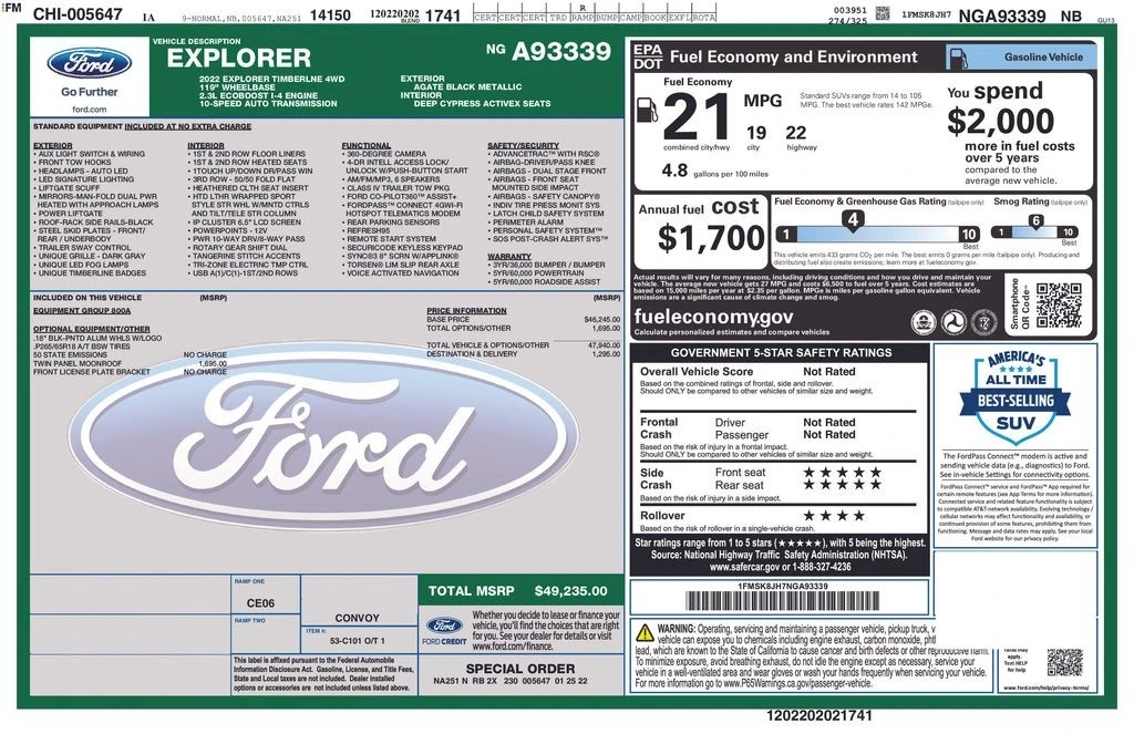 2022 Ford Explorer 6th Gen - Image 4 of 21