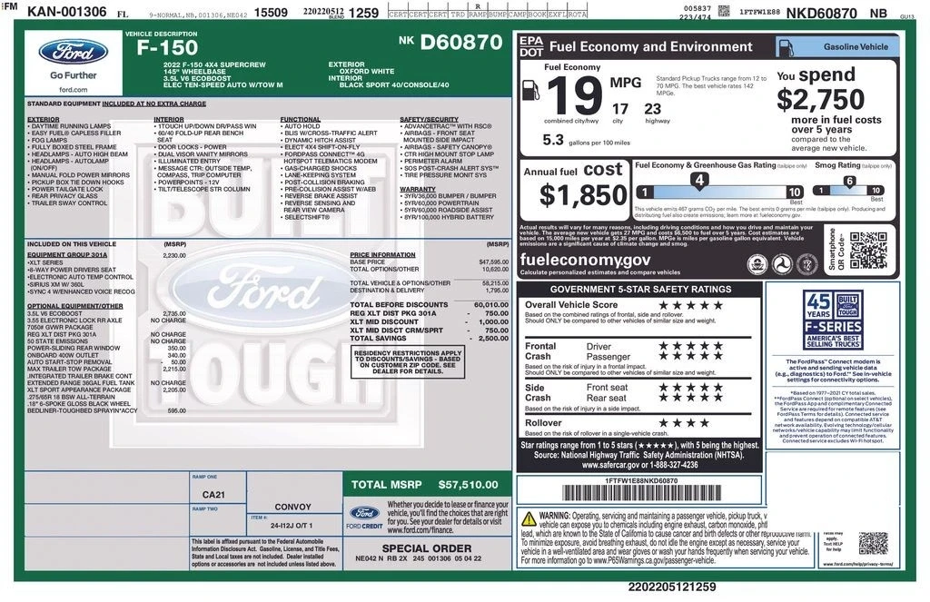 2022 Ford F-150 14th Gen - Image 6 of 12