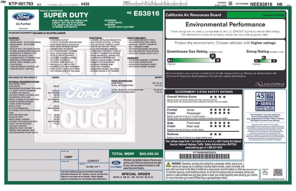 2022 Ford Super Duty 4th Gen - Image 2 of 2