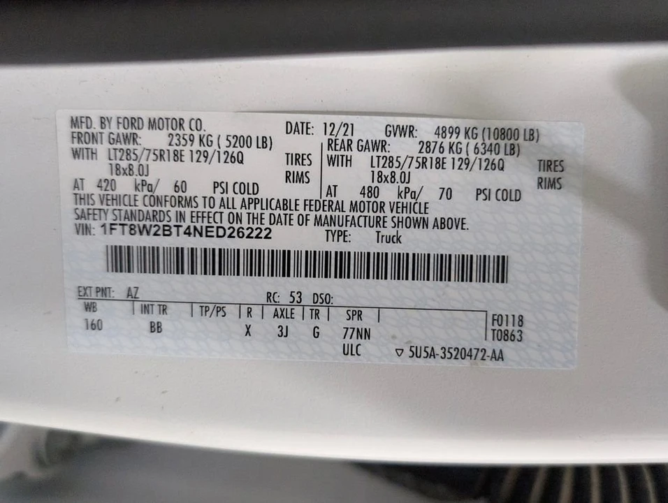 2022 Ford Super Duty 4th Gen - Image 10 of 12