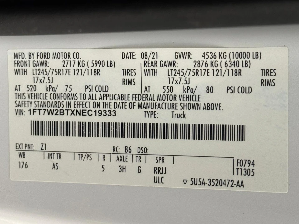 2022 Ford Super Duty 4th Gen - Image 20 of 20