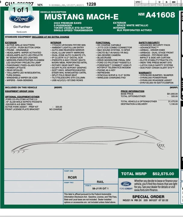 2022 Ford Mustang Mach-E - Image 15 of 15