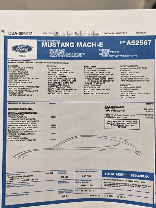 2022 Ford Mustang Mach-E - Image 15 of 15