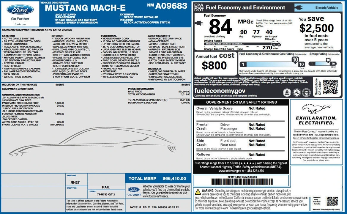 2022 Ford Mustang Mach-E - Image 5 of 31