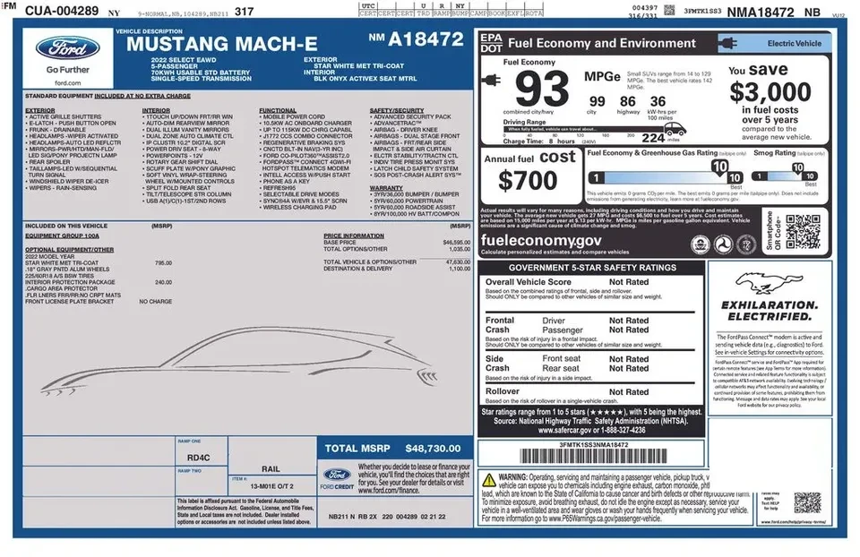 2022 Ford Mustang Mach-E - Image 5 of 15