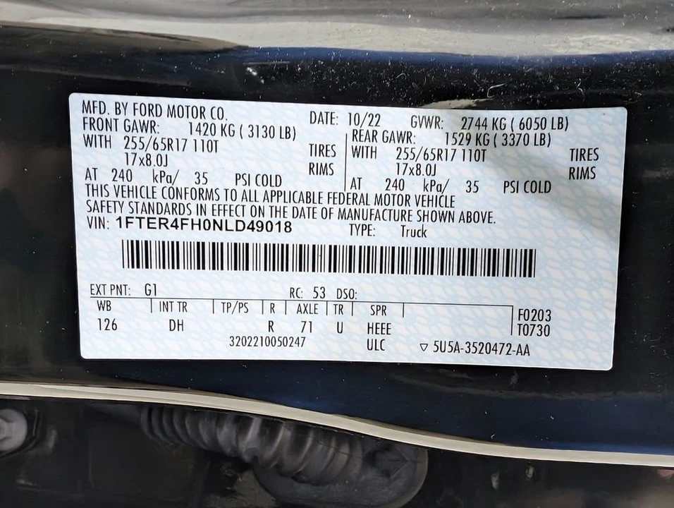 2022 Ford Ranger 4th Gen - Image 10 of 12