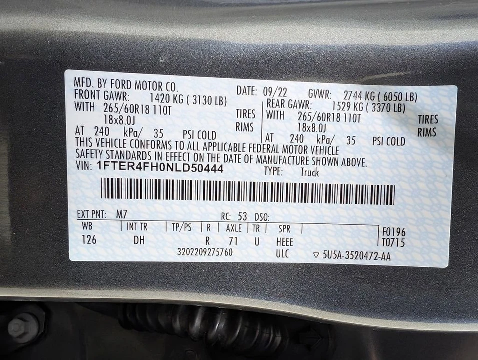 2022 Ford Ranger 5th Gen - Image 10 of 12