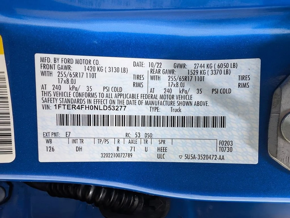 2022 Ford Ranger 5th Gen - Image 11 of 13