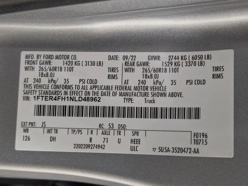 2022 Ford Ranger 5th Gen - Image 11 of 13