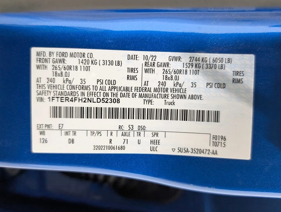2022 Ford Ranger 5th Gen - Image 10 of 13