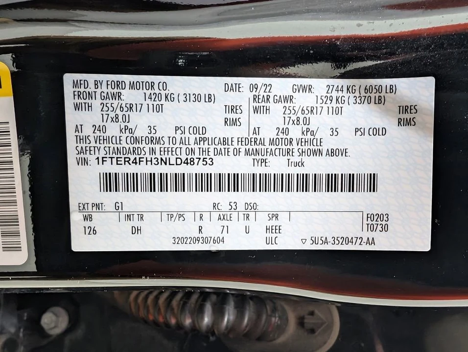 2022 Ford Ranger 4th Gen - Image 10 of 13