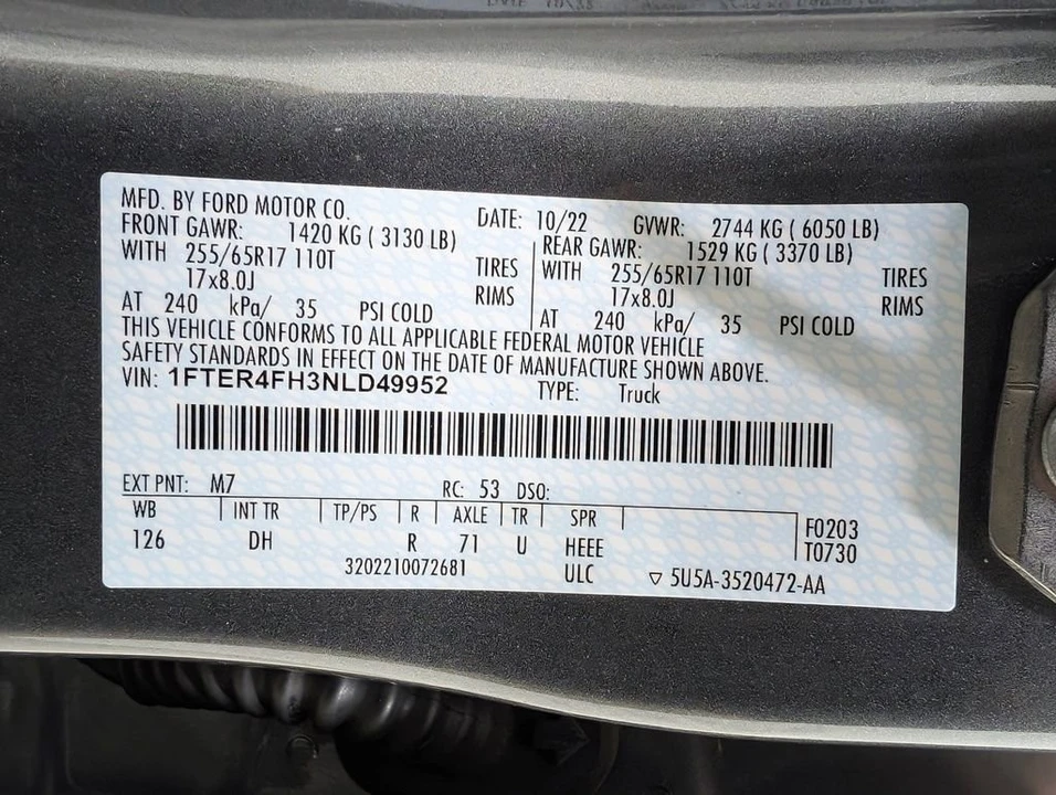 2022 Ford Ranger 4th Gen - Image 10 of 13