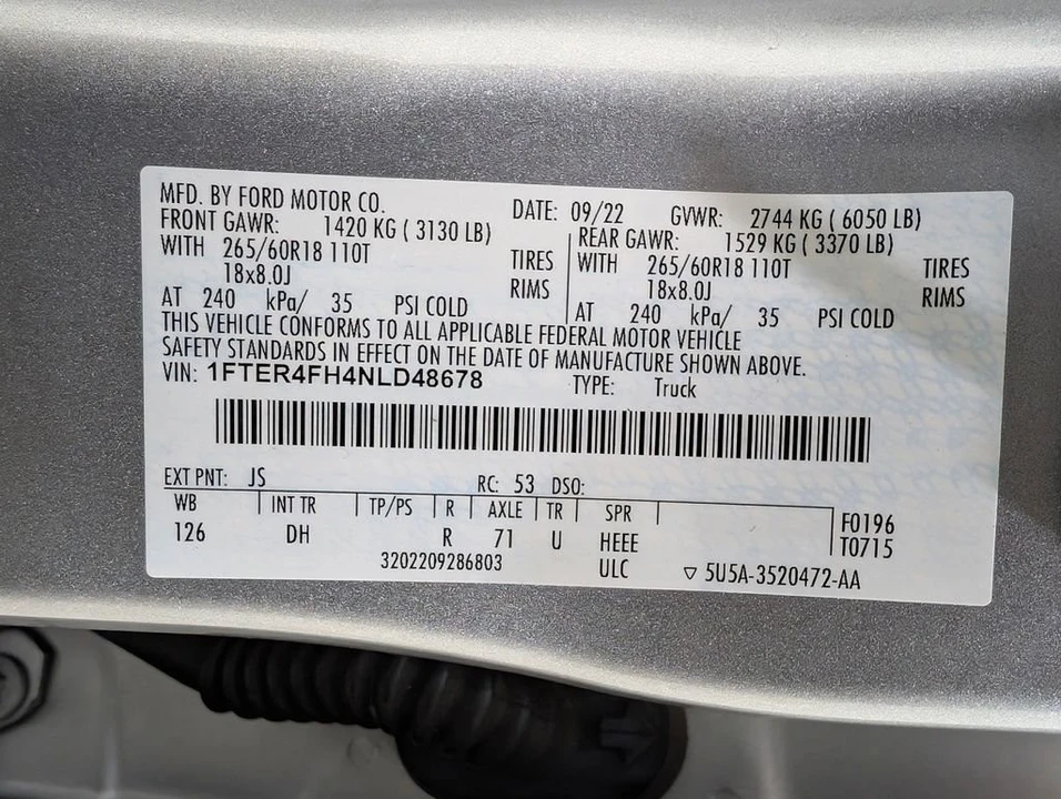 2022 Ford Ranger 4th Gen - Image 9 of 12
