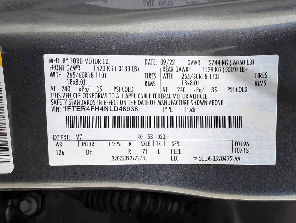 2022 Ford Ranger 4th Gen - Image 10 of 12