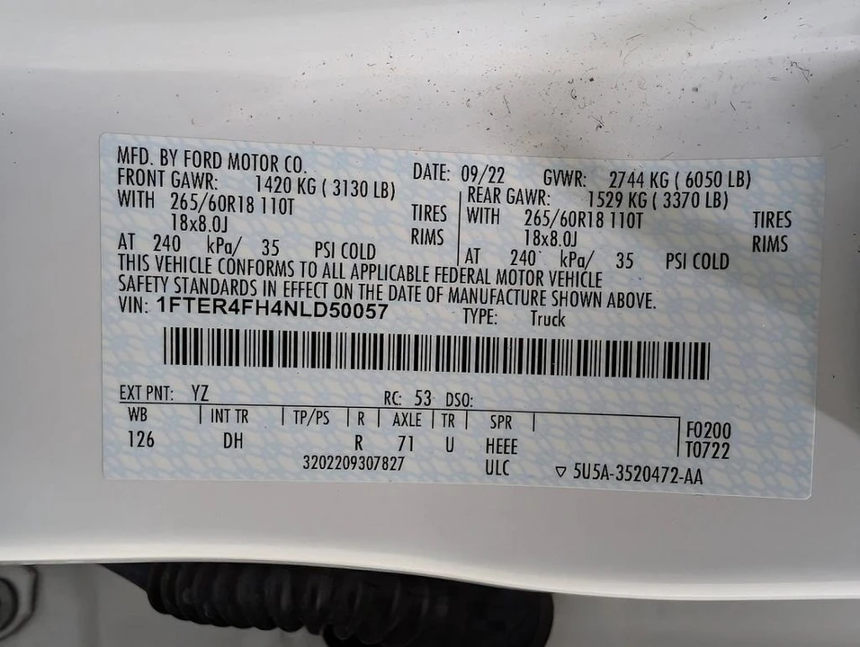 2022 Ford Ranger 5th Gen - Image 10 of 12