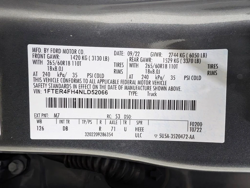 2022 Ford Ranger 5th Gen - Image 11 of 13