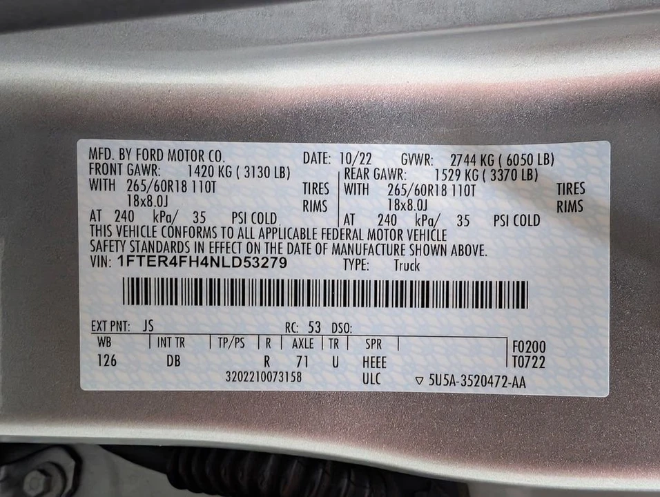 2022 Ford Ranger 5th Gen - Image 11 of 13