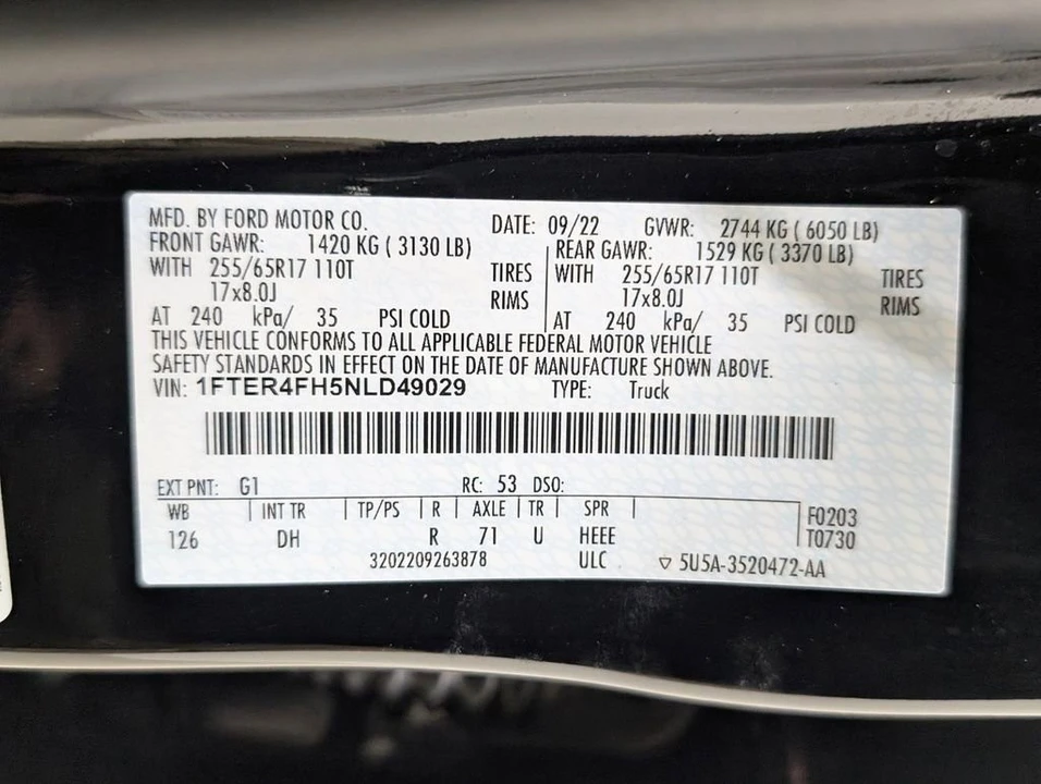 2022 Ford Ranger 4th Gen - Image 10 of 12