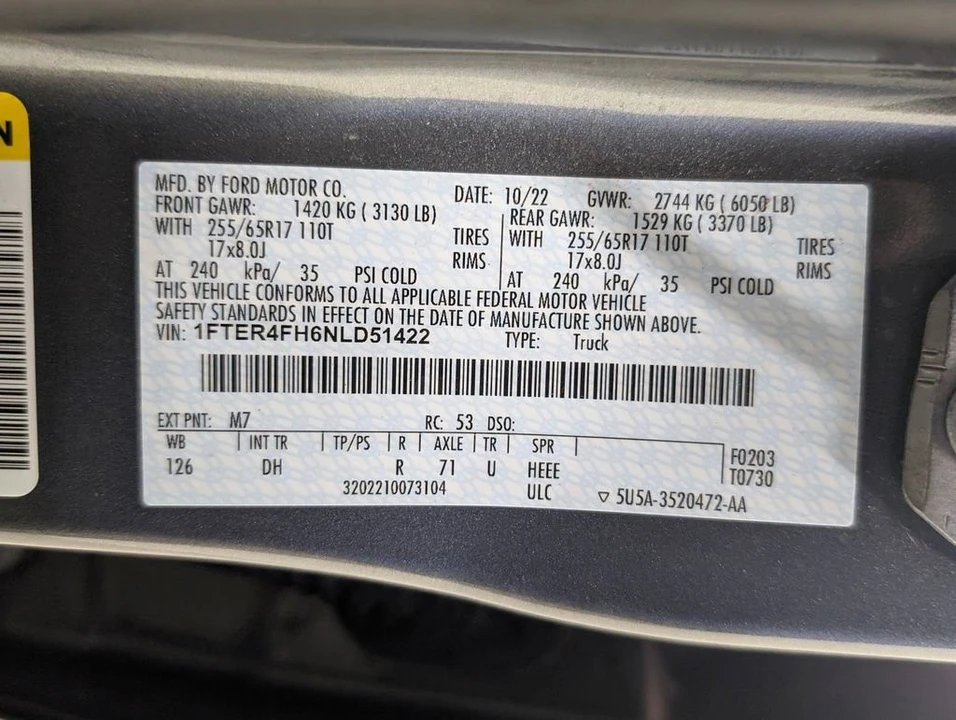 2022 Ford Ranger 4th Gen - Image 10 of 13