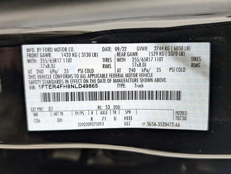 2022 Ford Ranger 4th Gen - Image 10 of 12