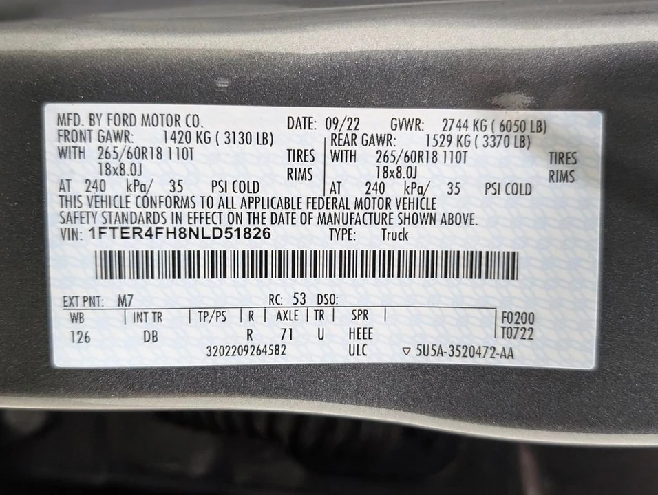 2022 Ford Ranger 4th Gen - Image 10 of 12