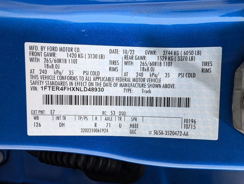 2022 Ford Ranger 5th Gen - Image 10 of 12