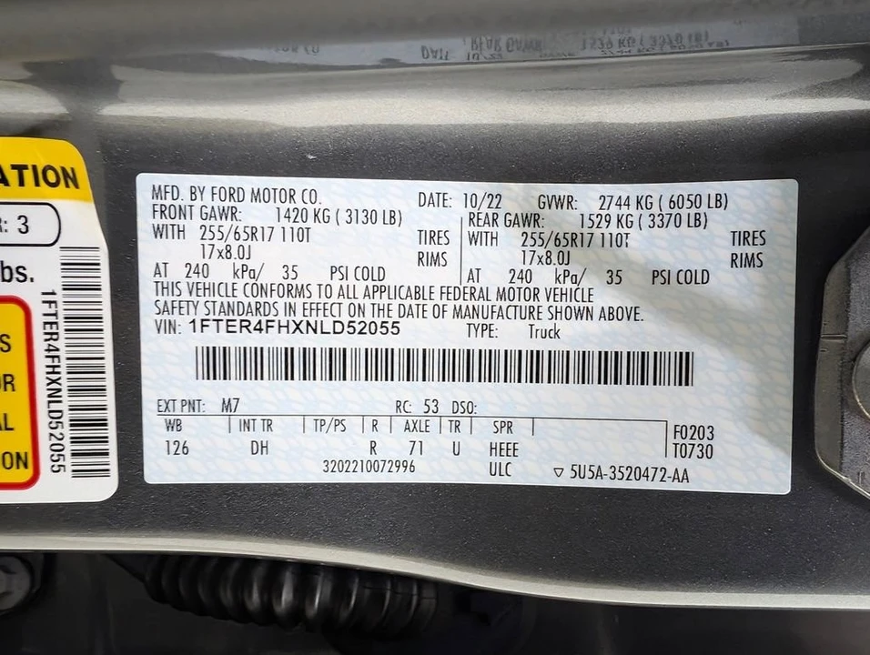 2022 Ford Ranger 4th Gen - Image 11 of 13