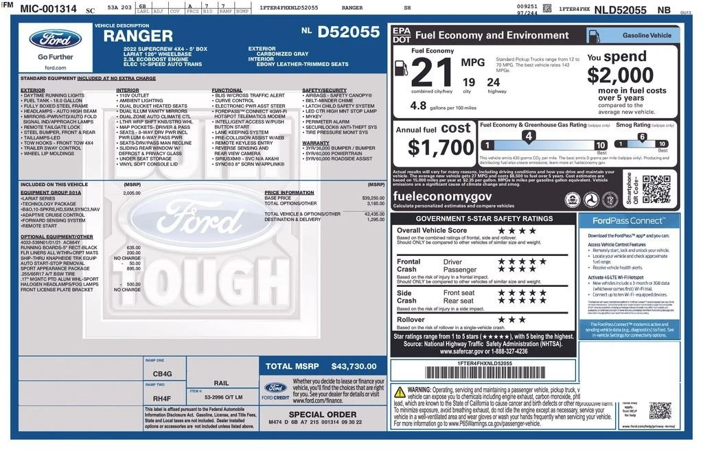 2022 Ford Ranger 4th Gen - Image 13 of 13