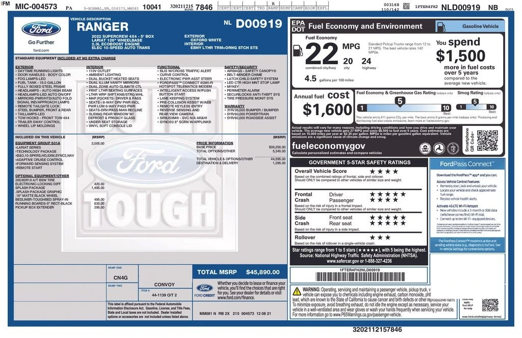2022 Ford Ranger 4th Gen - Image 6 of 12