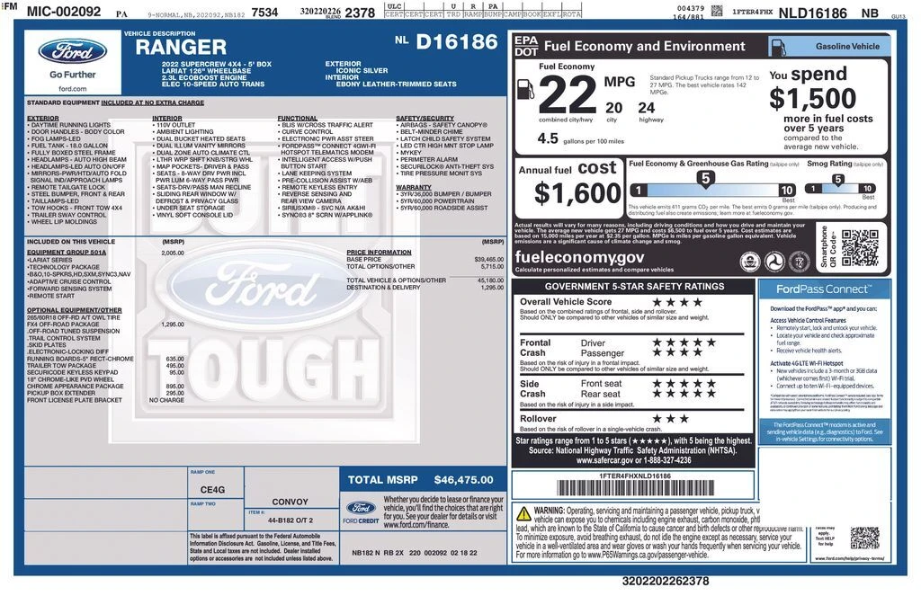2022 Ford Ranger 4th Gen - Image 6 of 12