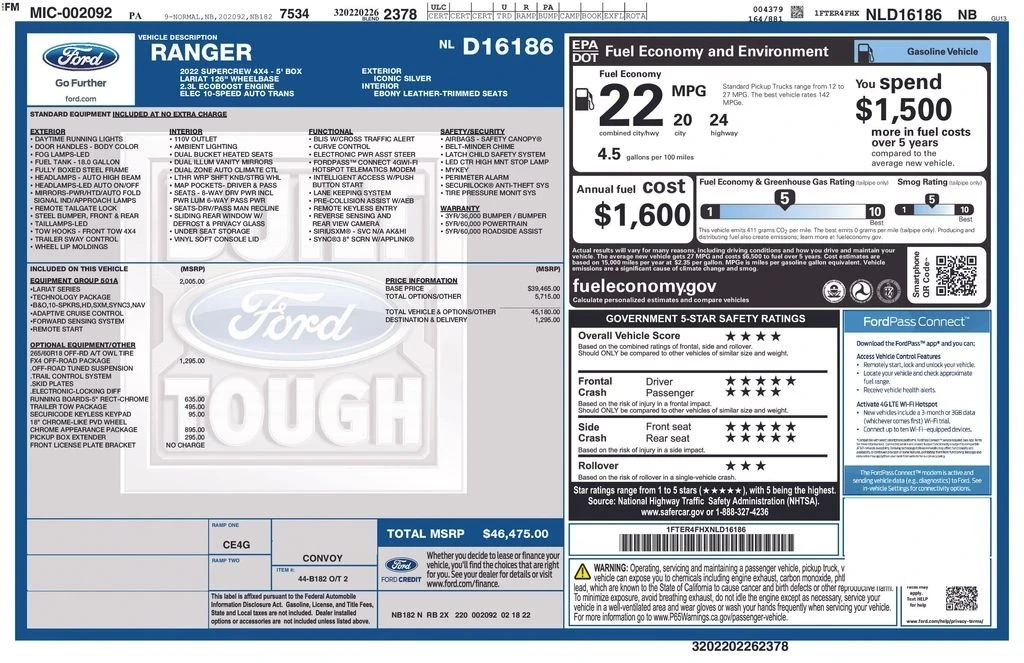 2022 Ford Ranger 4th Gen - Image 6 of 12