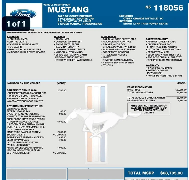 2022 Ford S550 Mustang - Image 8 of 11