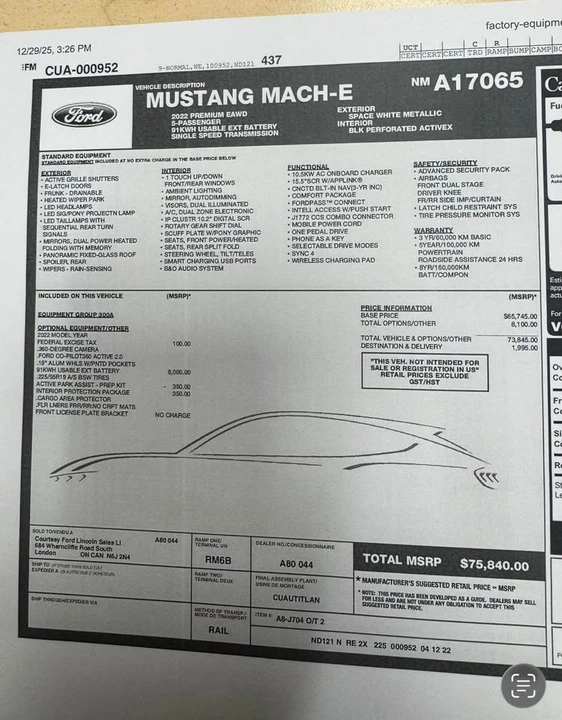 2022 Ford Mustang Mach-E - Image 12 of 12