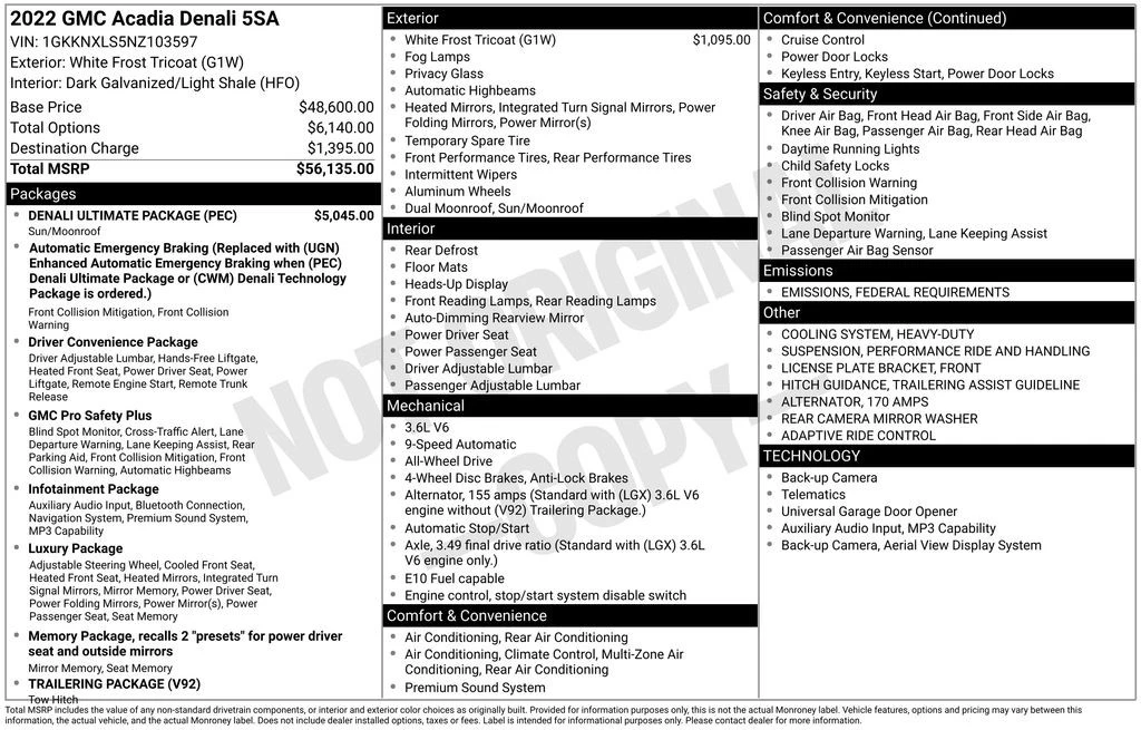 2022 GMC Acadia - Image 4 of 21