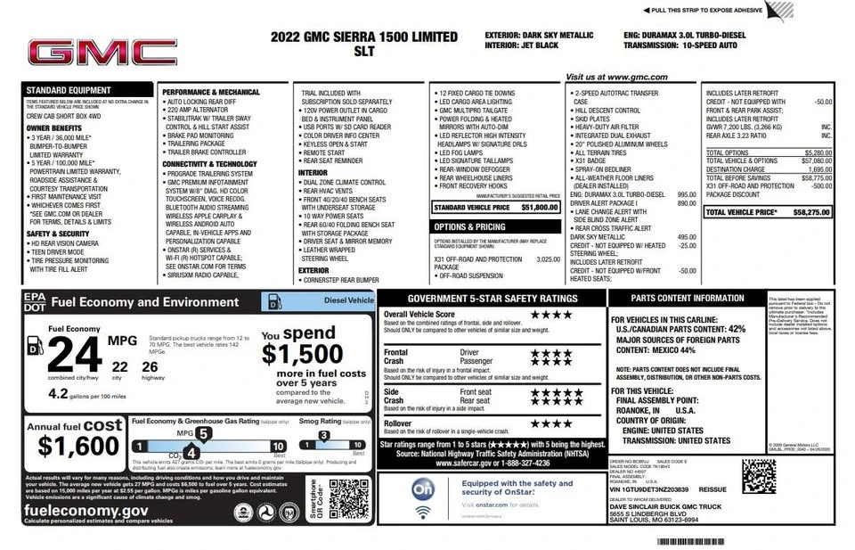 2022 GMC Sierra 5th Gen - Image 19 of 19