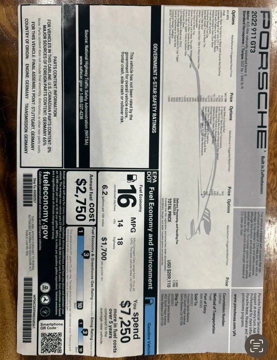 2022 Porsche 992 GT3 - Image 26 of 27