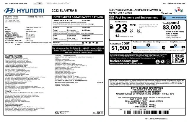 2022 Hyundai Elantra - Image 3 of 21