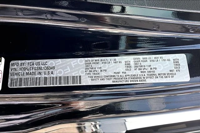 2022 Jeep JT Gladiator - Image 20 of 20